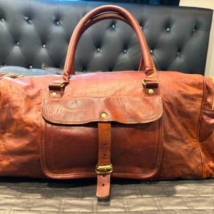 Genuine Italian leather duffle bag